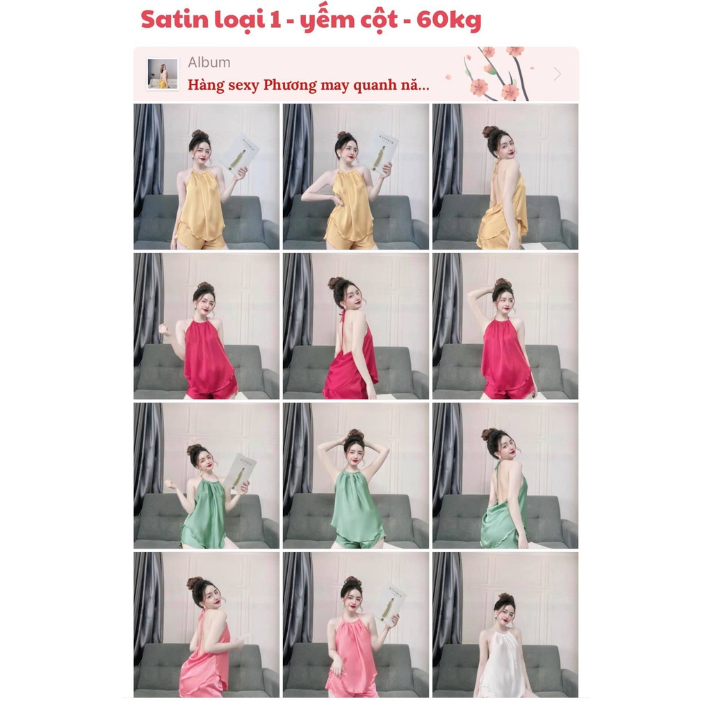 Đồ Ngủ Sexy Nữ, Bộ Ngủ Hai Dây Siêu Dễ Thương Chất vải Latin Cực Mát free size dưới 58kg | BigBuy360 - bigbuy360.vn