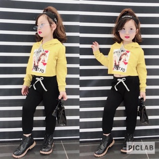 Sét thể thao hodie croptop