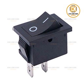 Công tắc bập bênh 2 chân, 3 chân 6A 250V Đen