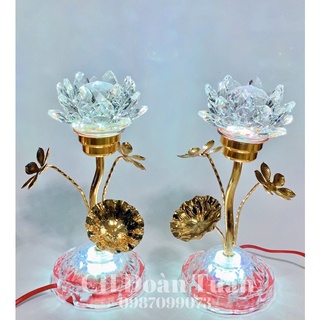 Một cặp đèn hoa sen pha lê M428