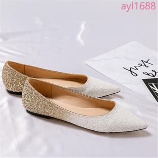 Giày Búp Bê Nữ Mũi Nhọn Size Lớn