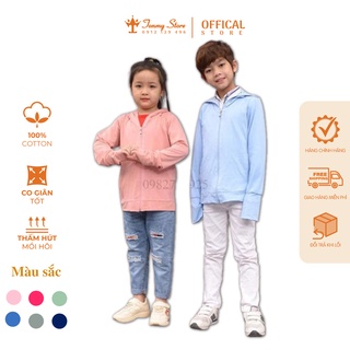 Áo chống nắng thông hơi cao cấp, Áo khoác chống nắng cho bé trai và gái chất cotton thông hơi chống tia UV