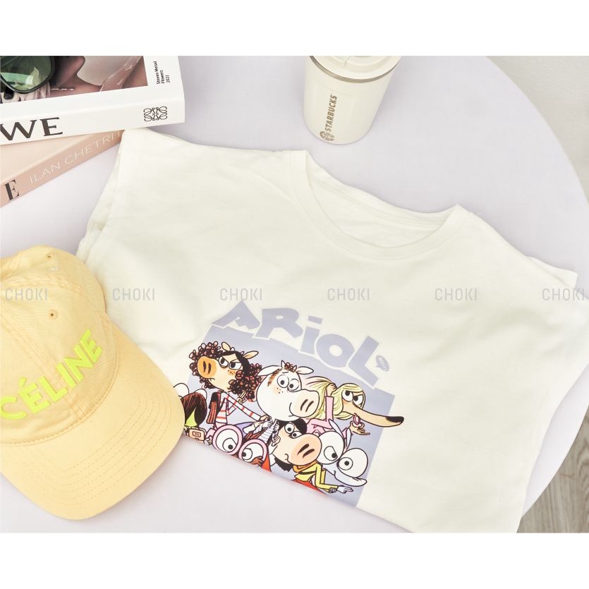 Áo Sát Nách CHOKI Phông Ba Lỗ Nữ Form Rộng Đẹp Phong Cách Hàn Quốc Hoạt Hình Ariol Ms98731