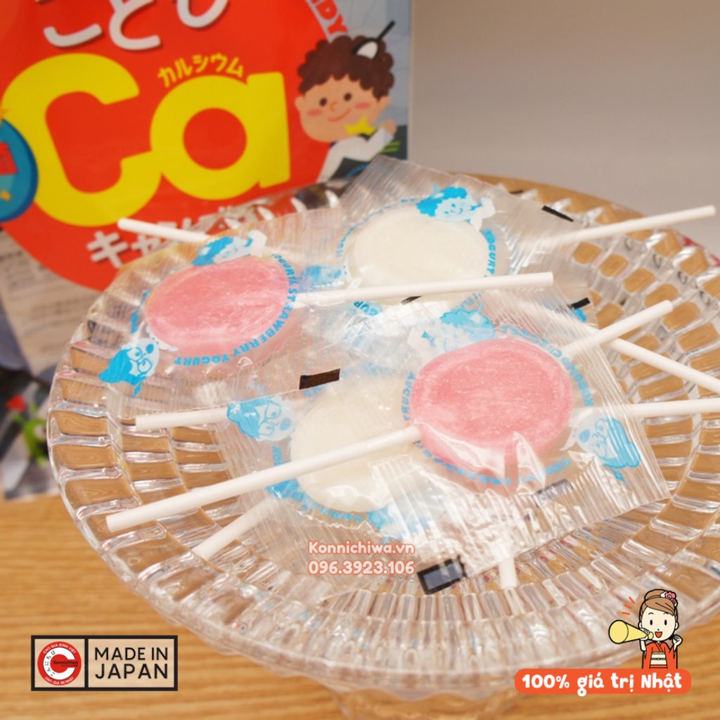 Kẹo Mút Kodomo Bổ Sung DHA và CANXI Cho Bé Vị Trái cây - (4903361440804 - 4903361440828)
