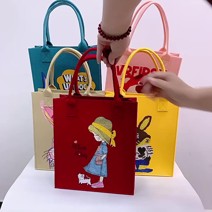 Túi tote cho nữ chất vải nỉ cao cấp, Túi xách tote nhiều hoạ tiết mang đi học đi làm tiện dụng siêu xinh | BigBuy360 - bigbuy360.vn