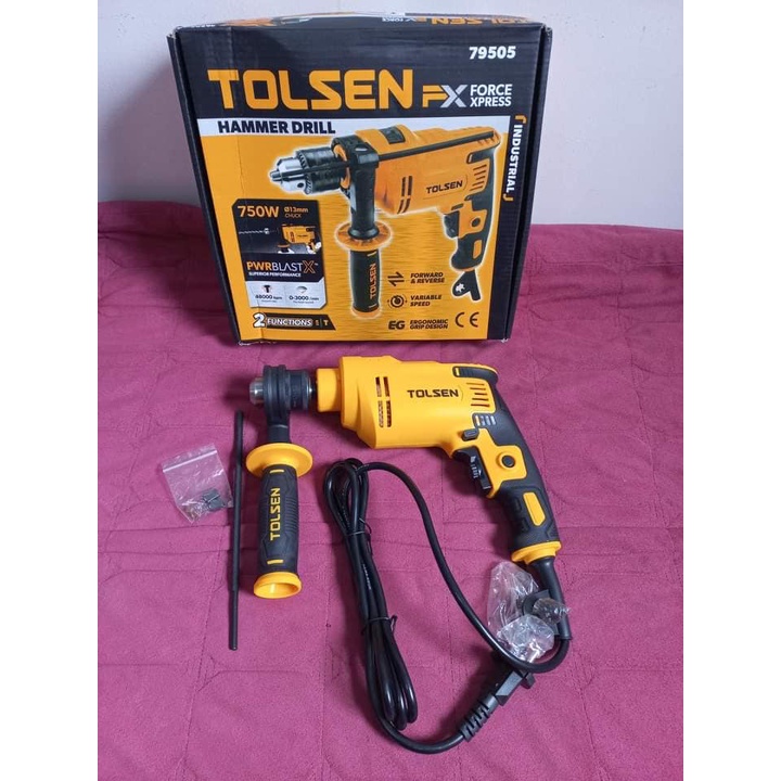 MÁY KHOAN TÁC ĐỘNG 230V, 750W TOLSEN 79505 - HÀNG CHÍNH HÃNG