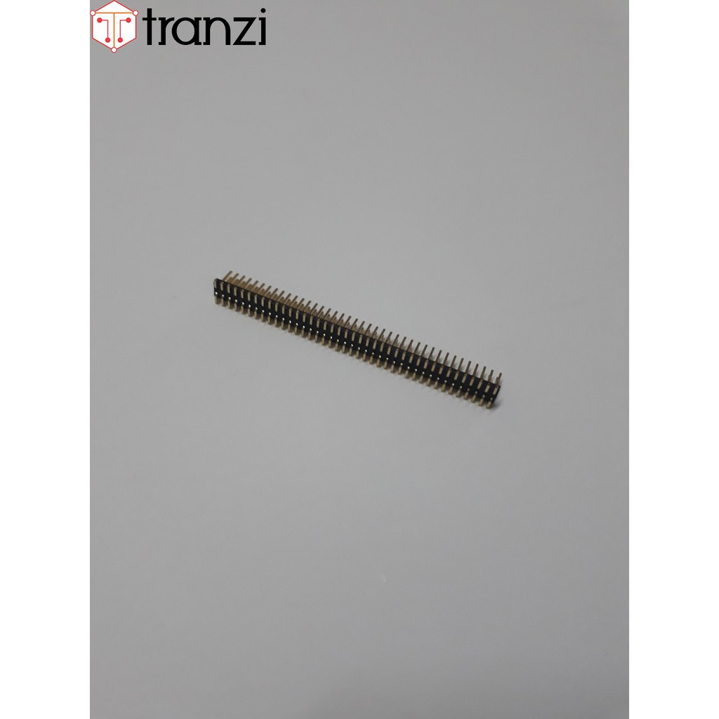 Giăm dán SMD 1.27mm đôi đực thẳng 2x40P 4mm đen chân đồng - túi 2 cái - túi  2 cái