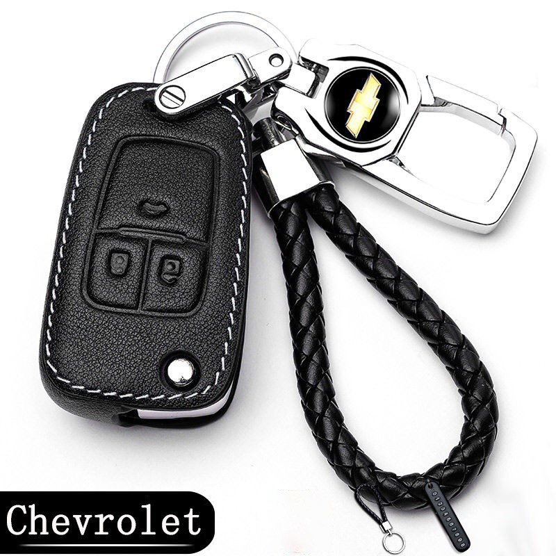 Vỏ da bảo vệ chìa khóa điều khiển từ xa thiết kế cho xe hơi Chevrolet/Colorado Cruze Sonic Trailblazer