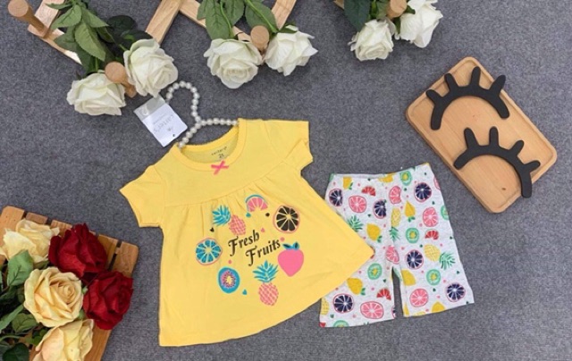 Bộ cộc tay xk bé gái dáng baby doll 8-21 kg(ib chọn màu)