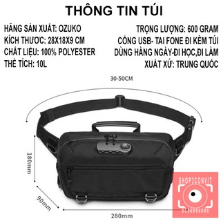 Túi đeo chéo thời trang cao cấp Ozuko