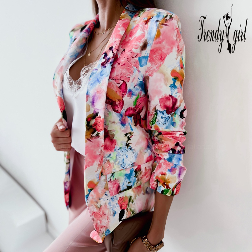 Áo Khoác Blazer Hoạ Tiết Hoa Nhiều Màu Sắc Thời Trang Công Sở