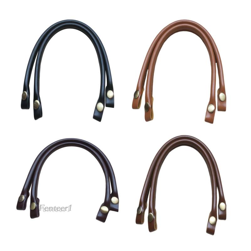 Set 2 Tay Cầm Túi Xách Da PU Thay Thế DIY Fenteer1