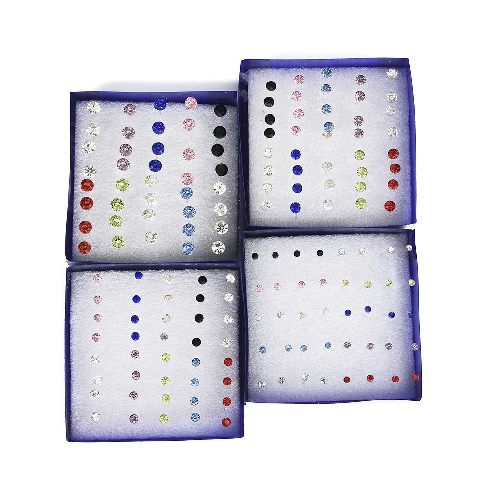 Bộ 20 đôi bông tai nhựa mini 2/3/4/5mm