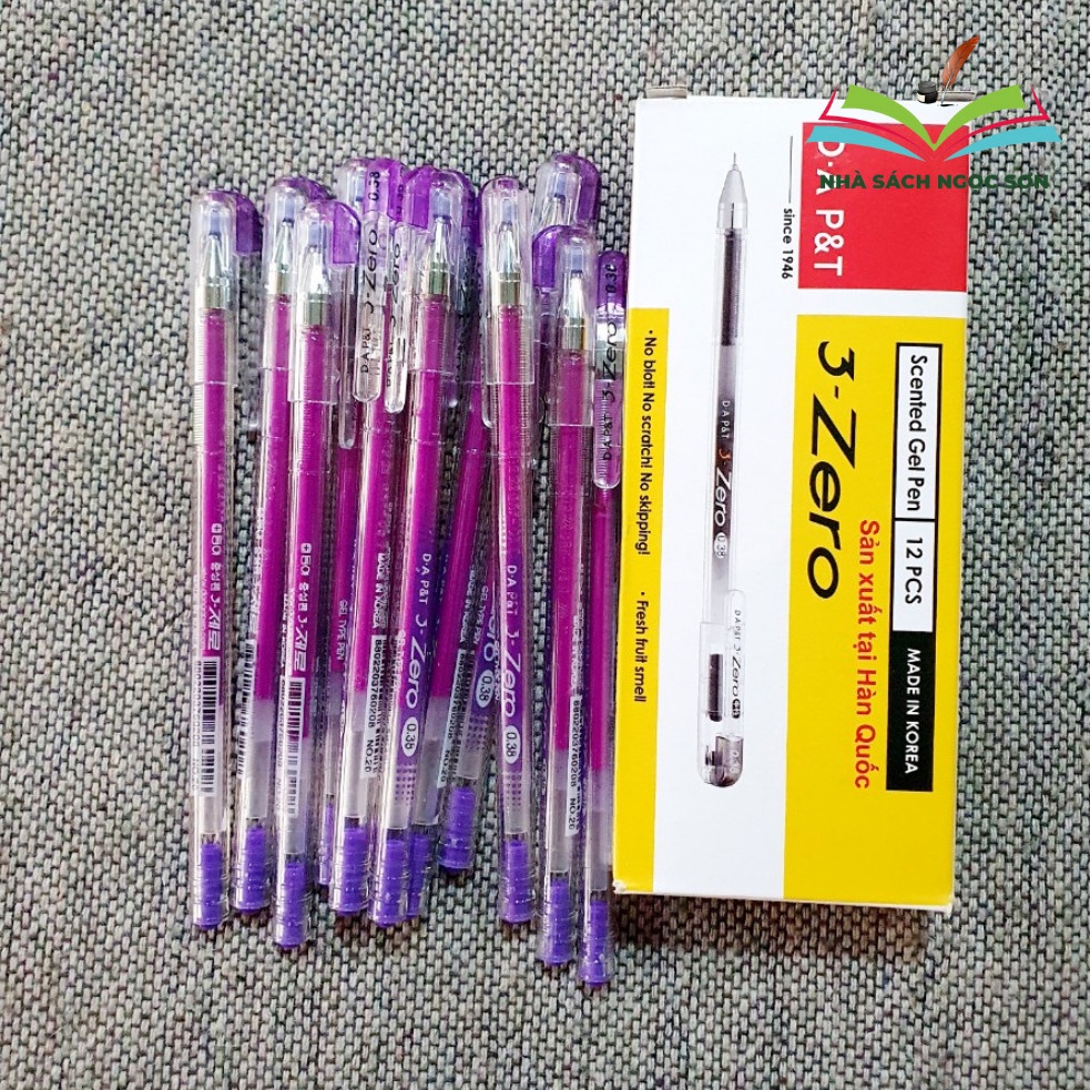 Bút Zero - Bút bi gel Zero Xanh Đen Đỏ Tím không lem, khô mực nhanh