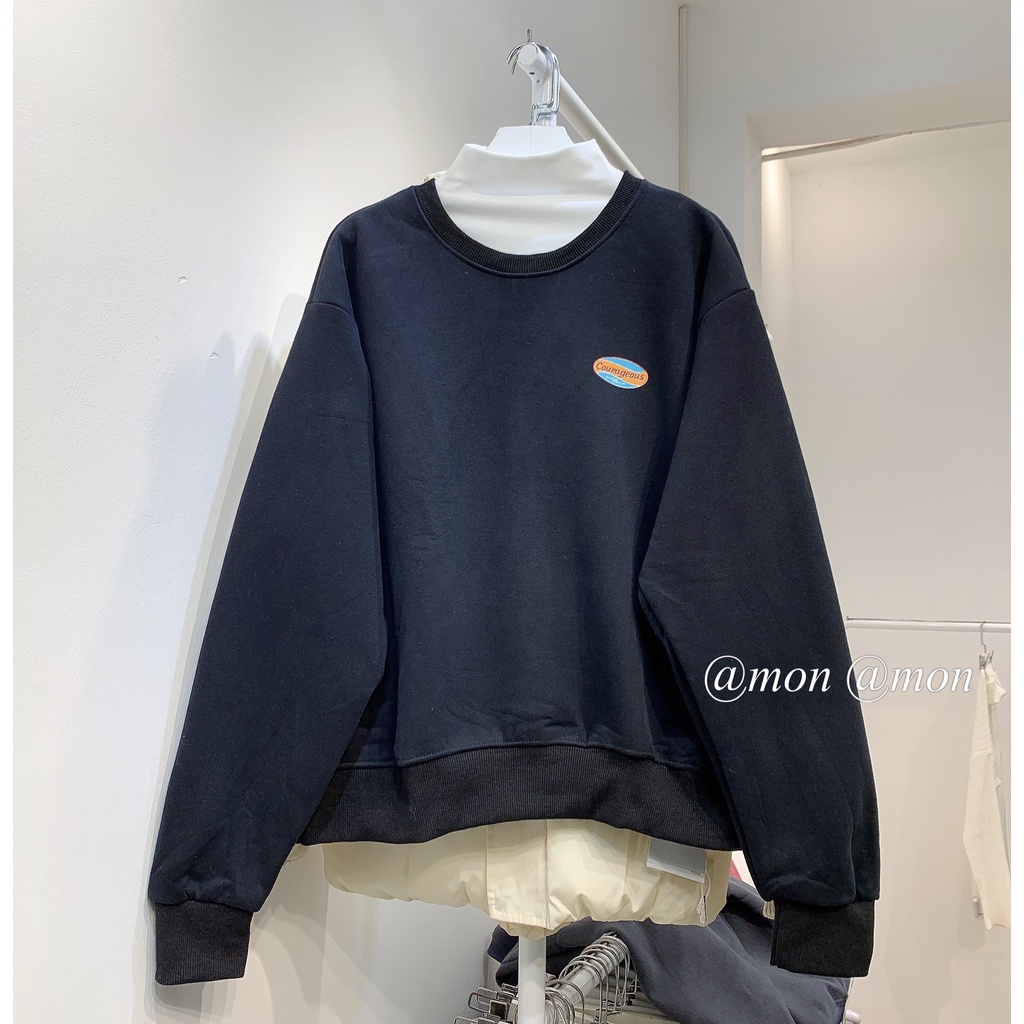 2101092 Áo sweater nỉ nhung dáng ngắn, áo nỉ nữ ulzzang freesize