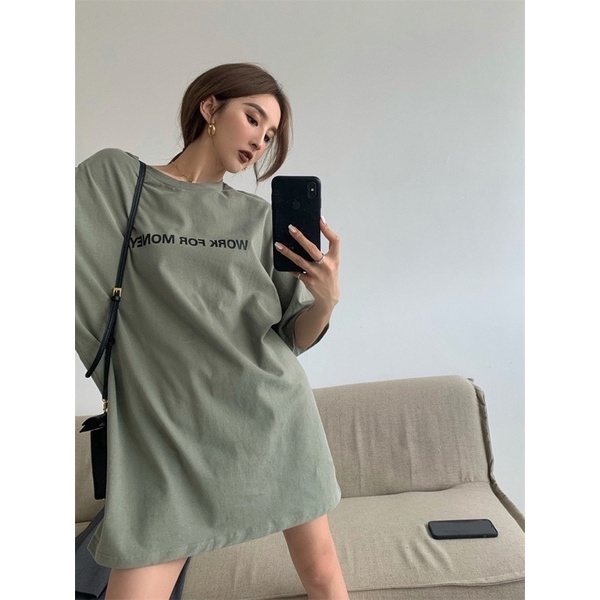 Áo phông 3158, áo thun tay lỡ form rộng chất cotton in chữ FOR