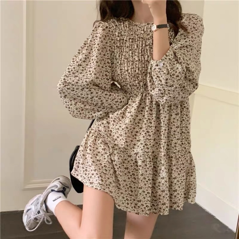 Váy hoa nhí dịu dàng xinh xắn cho mùa thu (ảnh thật ở cuối cùng) | BigBuy360 - bigbuy360.vn