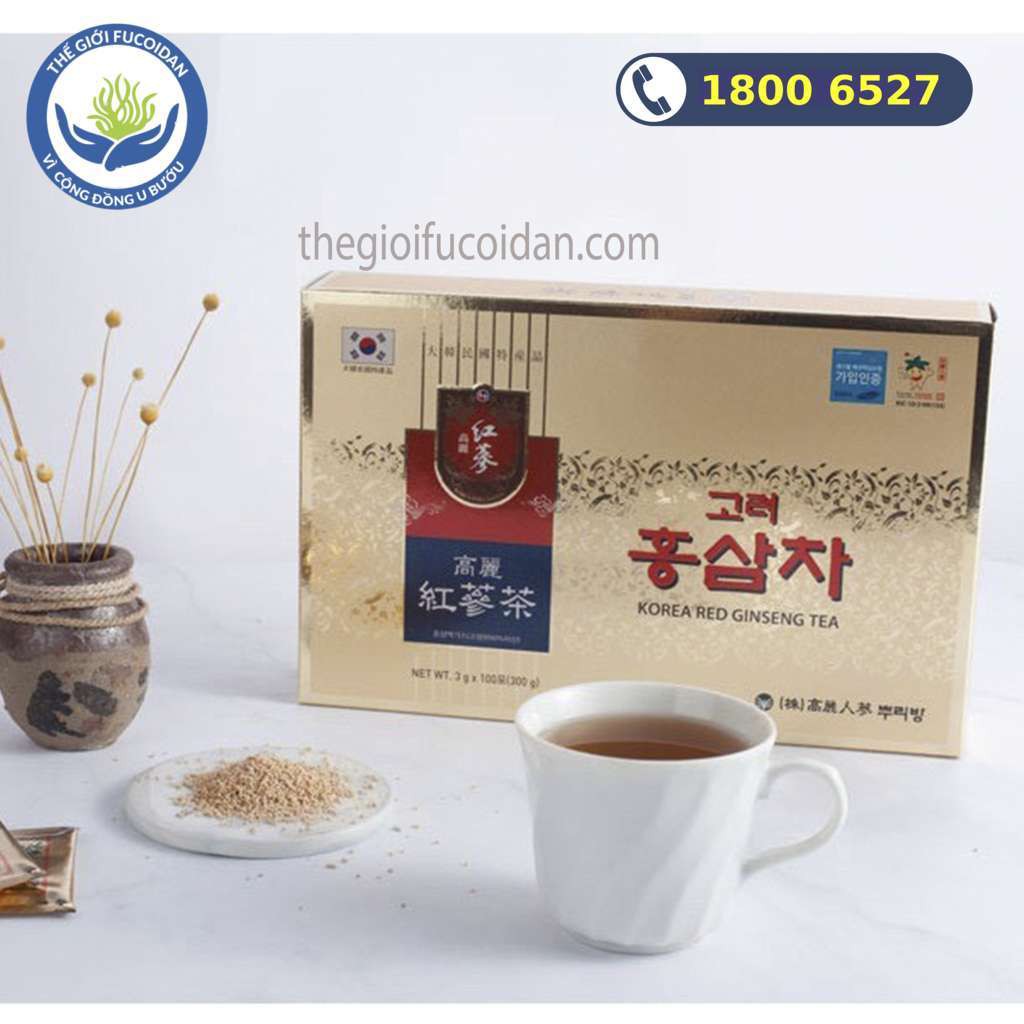 Trà sâm Hàn Quốc Hộp Vàng - KOREA RED GINSENG - Hỗ trợ tăng cường thể trạng