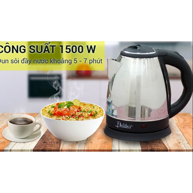 Bình siêu tốc delites 1.5 lít