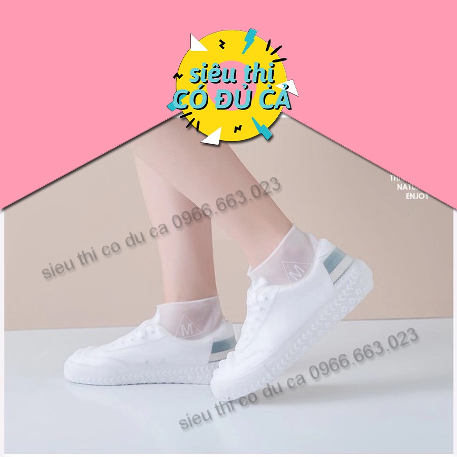 [🚛 MIỄN PHÍ SHIP🆓] Bọc giầy silicon TRONG SUỐT chống nước đàn hồi đi trời mưa nhỏ gọn | BigBuy360 - bigbuy360.vn