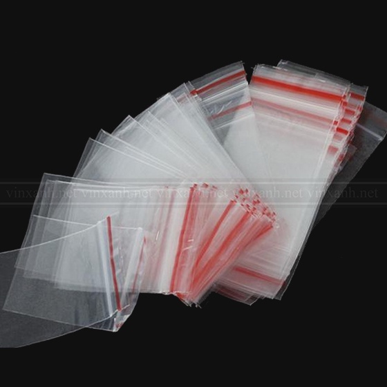 Túi zip-ziper loại dày chỉ đỏ 100gr