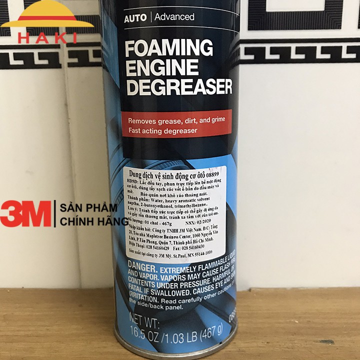 Dung dịch vệ sinh khoang máy ô tô xe máy, tẩy rửa khoang máy tẩy rửa động cơ ô tô 3M FOAMING ENGINE DEGEASER 08899
