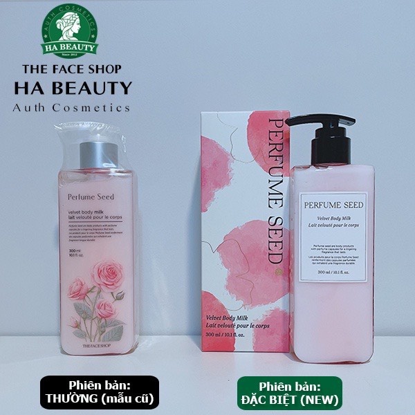 Sữa dưỡng thể trắng mềm mịn da Perfume Seed Velvet Body Milk 300ml The Face Shop