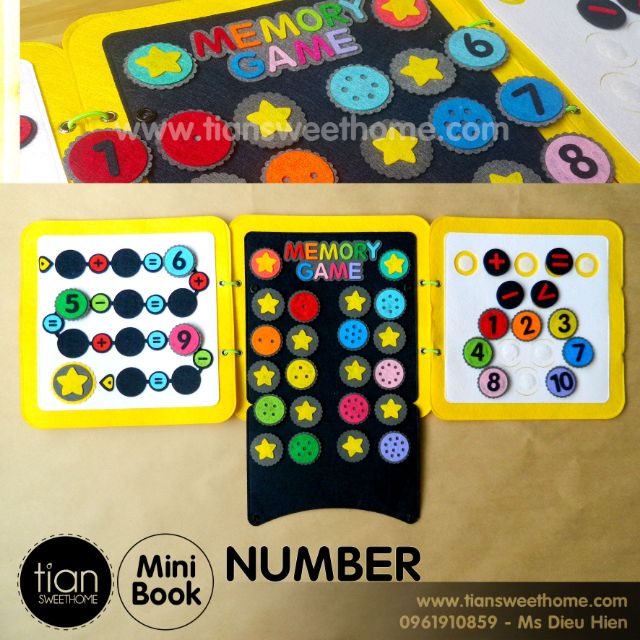 SÁCH VẢI KỸ NĂNG CHO BÉ 2-5 TUỔI (Minibook Number)