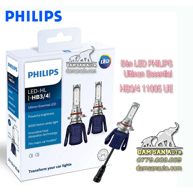 Đèn pha LED Philips HB3/HB4 Ultinon Essential 11005 UE X2