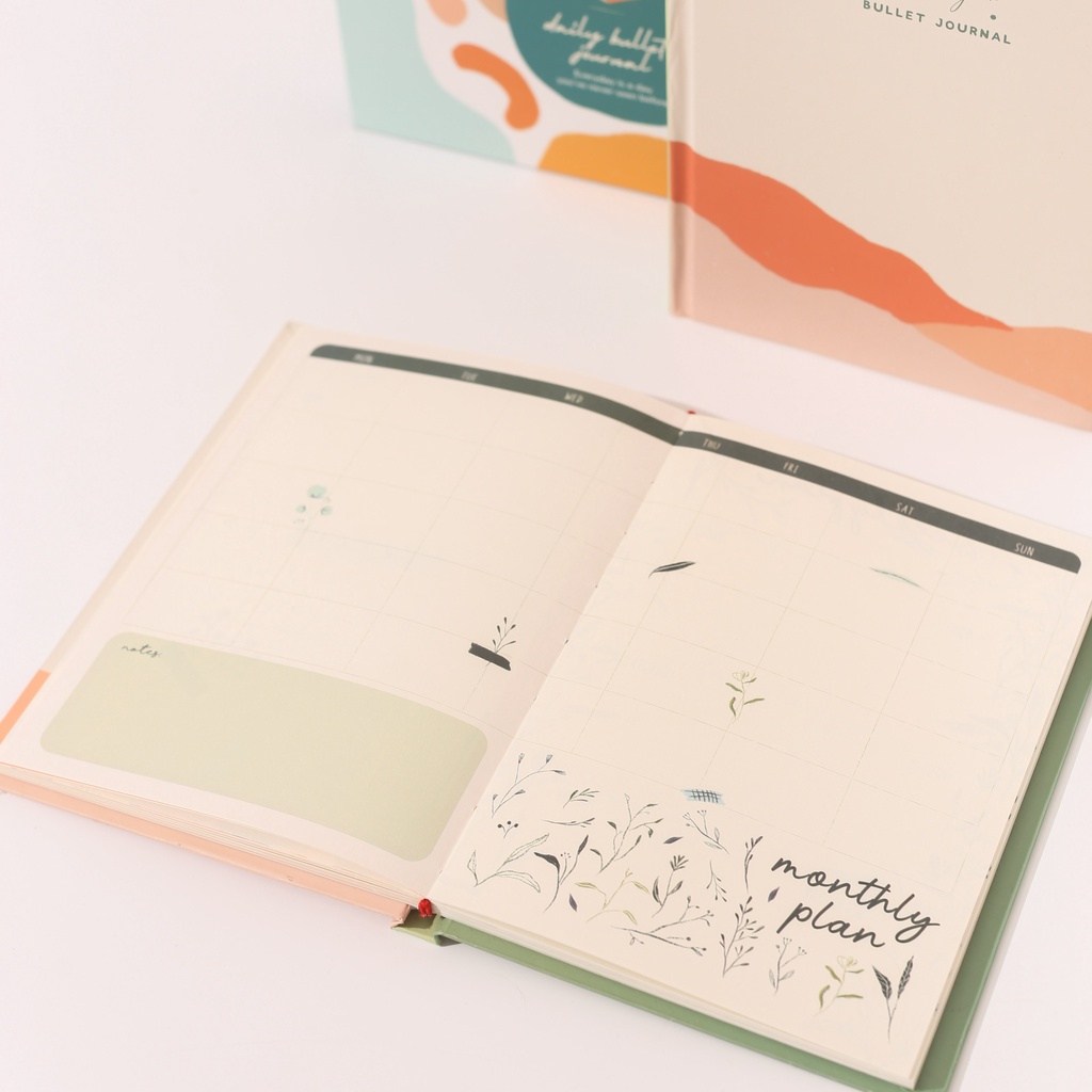Sổ Crabit Playful Daily Bullet Journal - Sổ in sẵn layout Bullet Journal 12 tháng, in màu