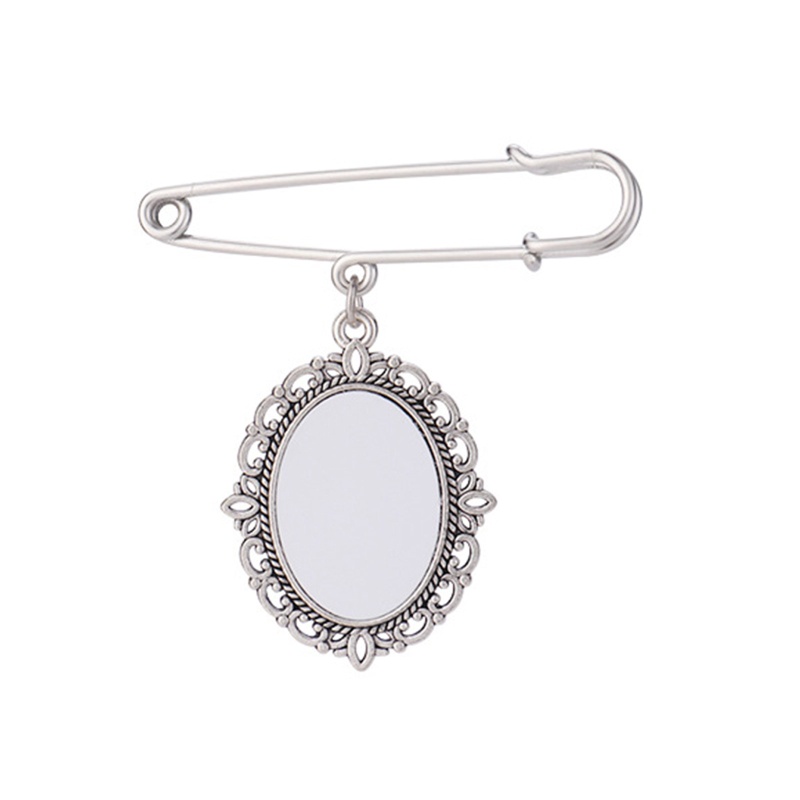 Ghim Cài Áo Hình Oval Bằng Hợp Kim Nhôm Diy