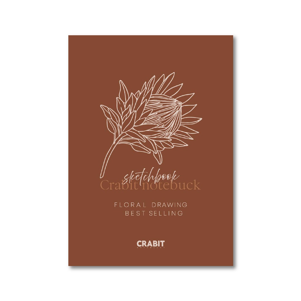 Sổ vẽ Crabit - Sổ Sketchbook 200gsm - Florist (Hoa Nâu)