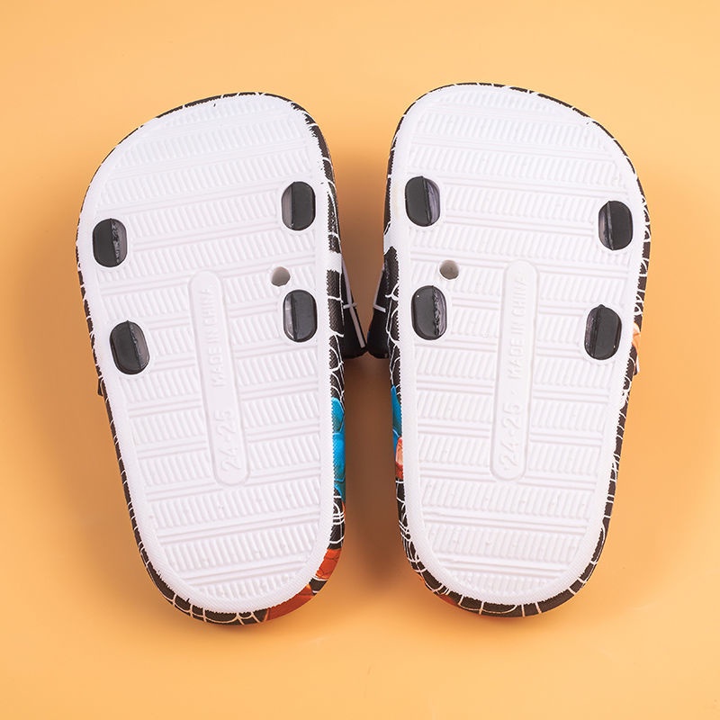 ♛Dép Sandal Đế Mềm Chống Trượt In Hình Người Nhện Hoạt Hình Dành Cho Bé Trai Đi Trong Phòng Tắm