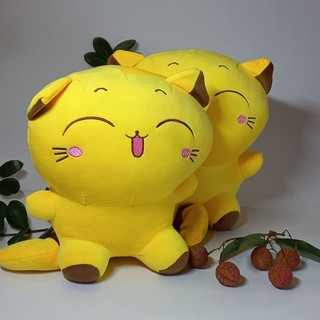 Gấu bông mèo vàng mishu - thú nhồi bông mèo vàng size 35cm