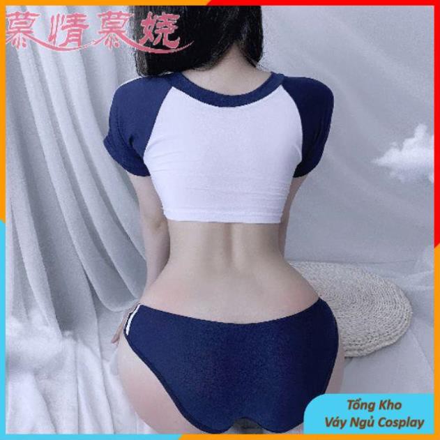 Bộ ngủ cosplay cổ động viên croptop, Thể thao sexy mã VĐv001 - Ivyshop | BigBuy360 - bigbuy360.vn