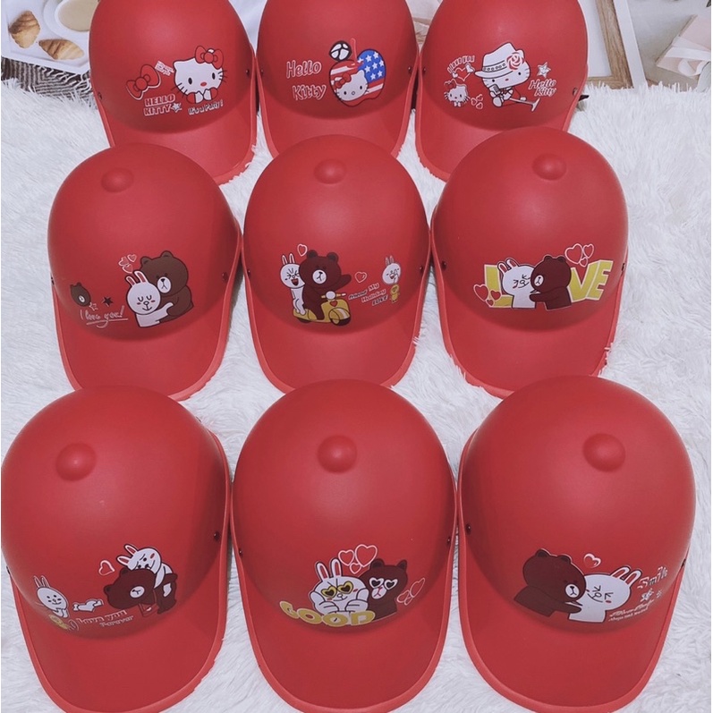 Mũ bảo hiểm thời trang lưỡi trai Nam-Nữ nửa đầu