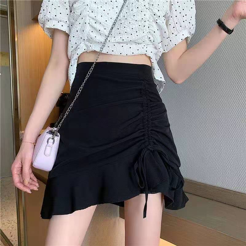 Chân Váy Chữ a Lưng Cao Thiết Kế Dây Rút Thời Trang Cho Nữ váy nữ WT-DQ-12