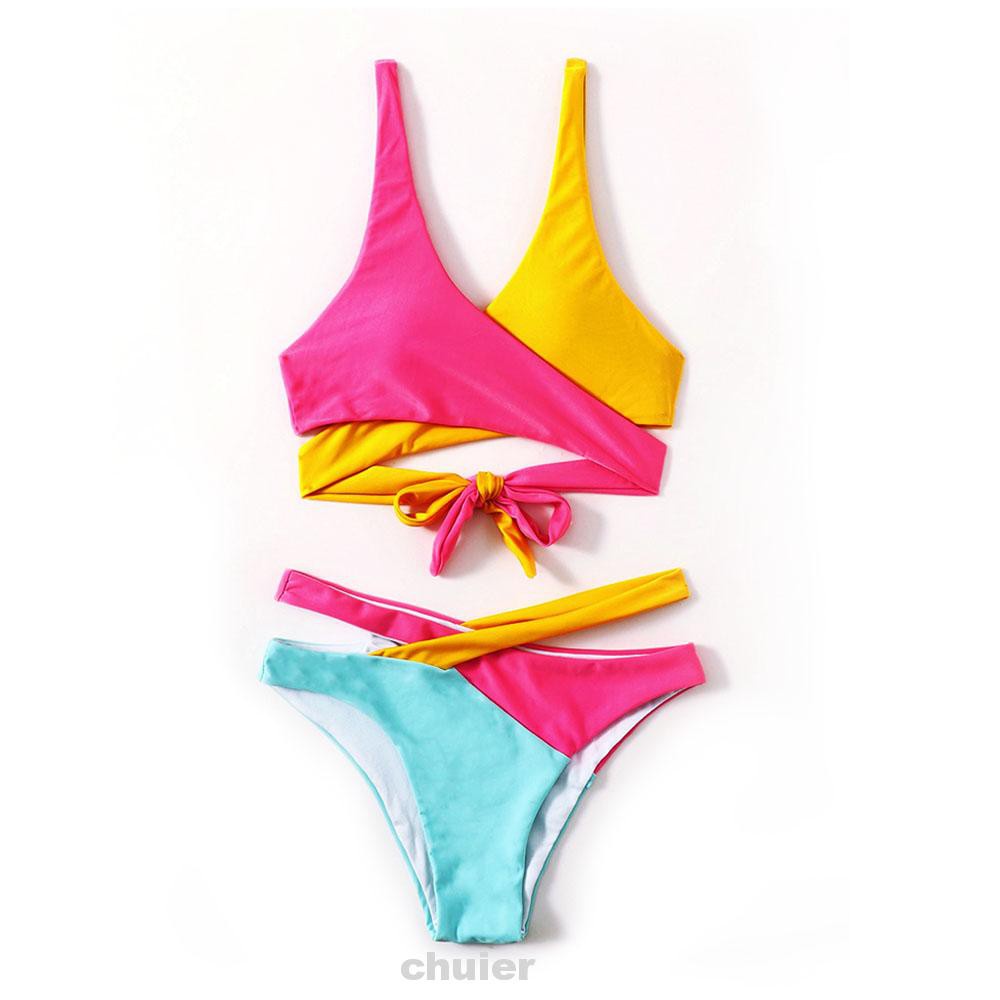 Bộ Đồ Bơi Bikini Hai Mảnh Cổ Chữ V Lưng Cao Mềm Mại Gợi Cảm Cho Nữ | BigBuy360 - bigbuy360.vn