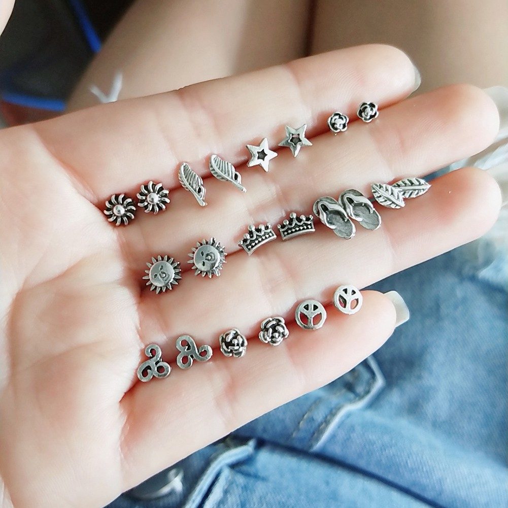 Set 9 Đôi Khuyên Tai Phong Cách Bohemian Cổ Điển Dành Cho Nữ