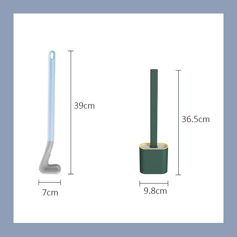 Cọ Bồn Cầu Silicon Chà Toilet Nhà Vệ Sinh Thông Minh Sạch Sẽ Treo Tường Ráo Nước Tiện Dụng