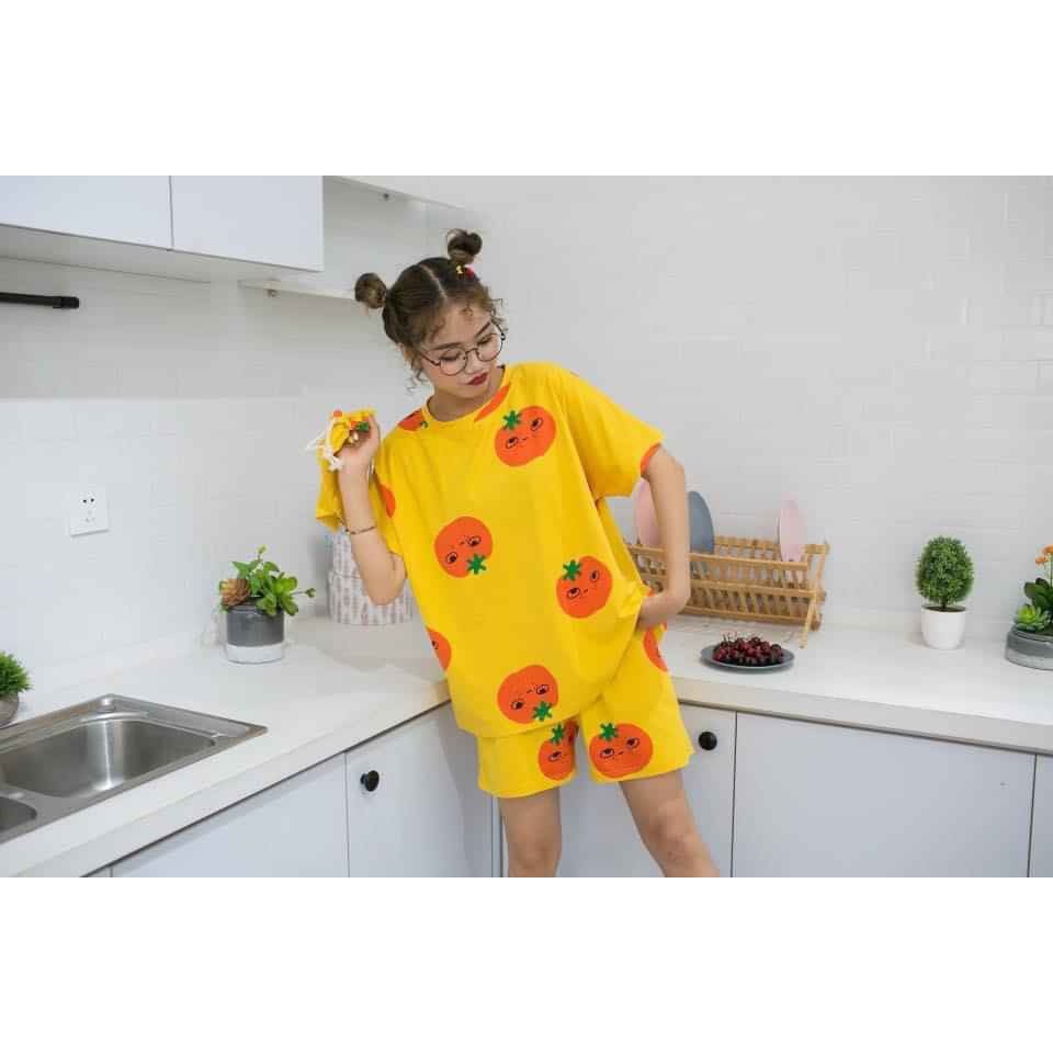 BỘ MẶC NHÀ HÌNH TRÁI CÂY 7 MẪU CUTE - BỘ NGỦ HỌA TIẾT HOA QUẢ | BigBuy360 - bigbuy360.vn