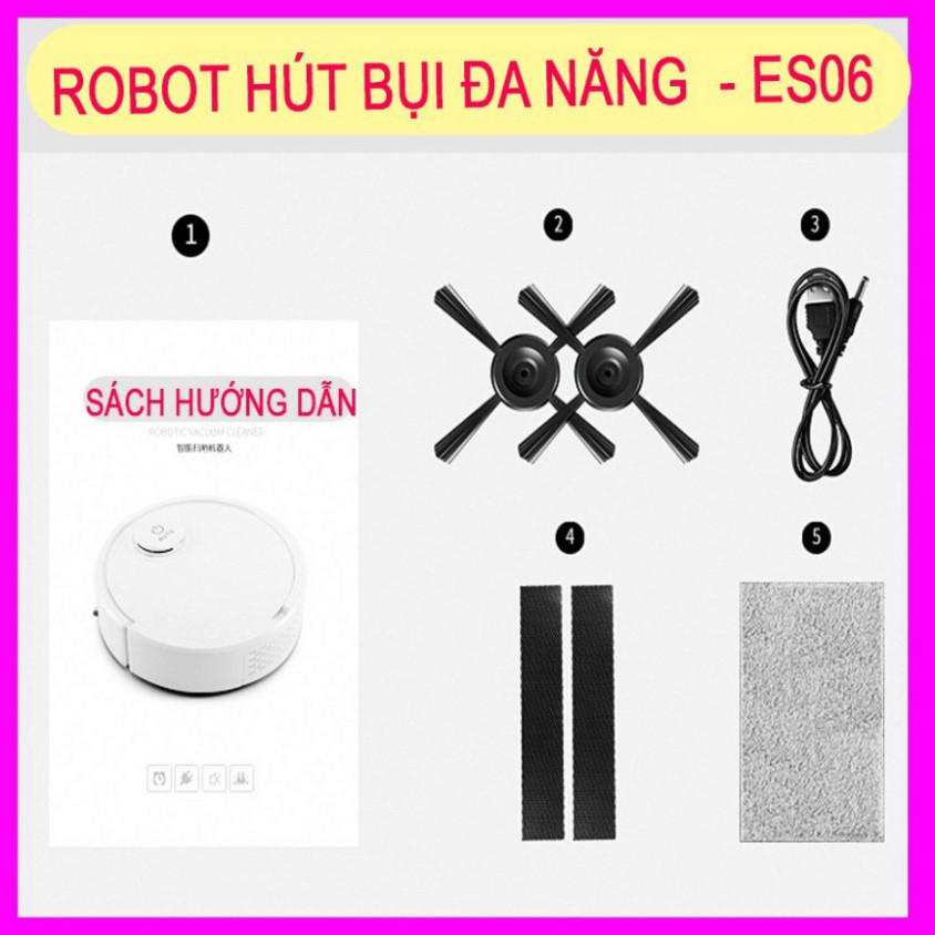 Robot hút bụi lau nhà –robot hút bụi quét nhà. ES06 điểu khiển qua app điện thoại t, cảm biến cao cấp ( BẢO HÀNH 3 THÁN | BigBuy360 - bigbuy360.vn