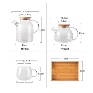 Bộ bình trà thủy tinh pha trà cao cấp