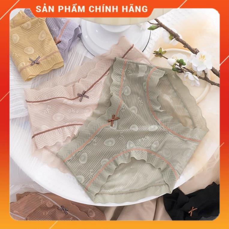 Quần Lót Nữ ❤️ Quần Lót Su Ren Xuyên Thấu Mềm Mại Thoáng Mát Đính Nơ 3226