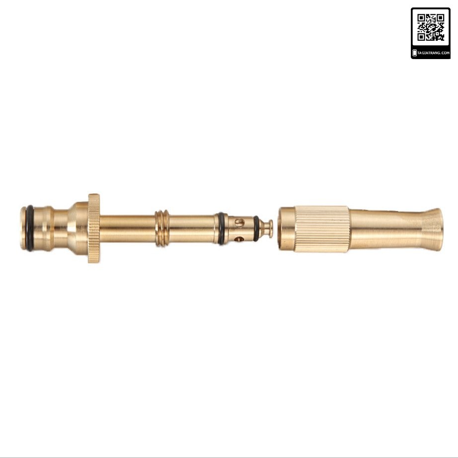 Đầu vòi xịt tăng áp bằng đồng rửa xe, tưới cây áp lực cao