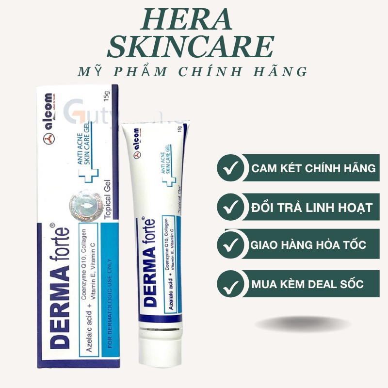 Derma Forte 15g - Gel giảm mụn, giảm thâm [Dược Mỹ Phẩm Chính hãng]