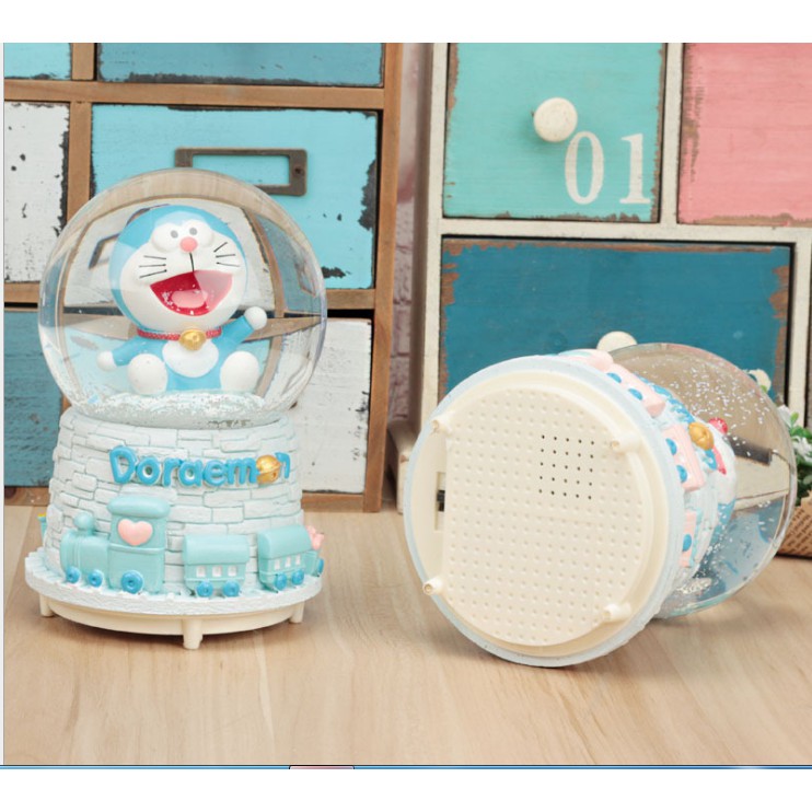 Quả cầu pha lê doremon âm nhạc màu xanh lam tuyết | BigBuy360 - bigbuy360.vn