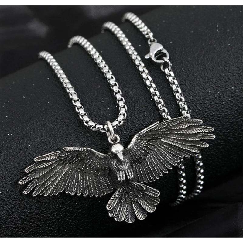 Vòng cổ Kim Loại Mặt Hình Chim Đại Bàng Cá Tính Cho Nam