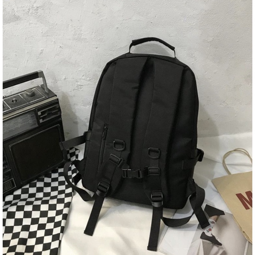 Balo cặp ulzzang basic nữ thời trang đi học đi chơi du lịch đựng vừa laptop canvas CHỐNG NƯỚC | thegioibalo