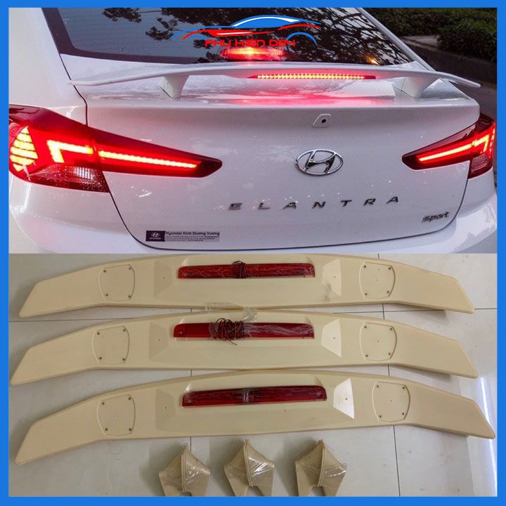 Đuôi gió sau xe thể thao Civic , City, Cerato, Mazda 3 , Elantra có đèn Led hàng mộc chưa sơn
